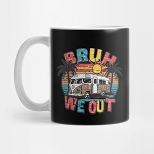 Bruh We Out Teachers Last Day Of School Summer Retro Vintage Mug